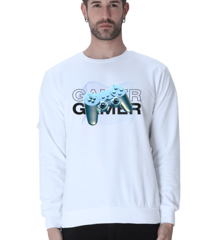 Gamer White Unisex Sweatshirts