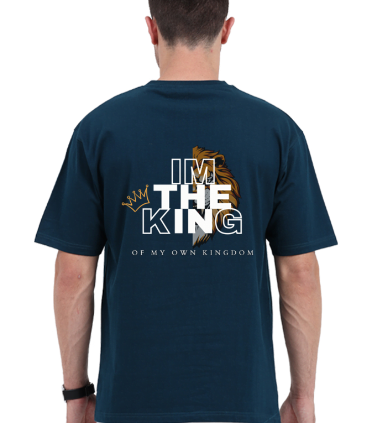 The King Petrol Blue Unisex Oversized Classic Tees