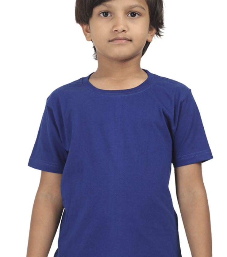Royal Blue Boy Round Neck Half Sleeve Classic Tees