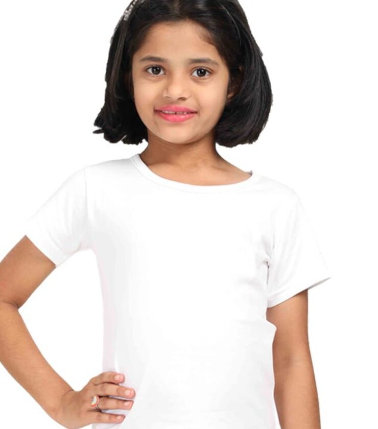 White Girl Round Neck Half Sleeve Classic tees