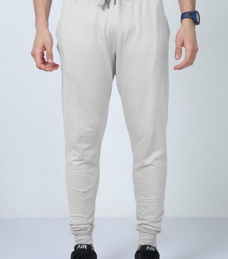 Men Joggers Grey Melange