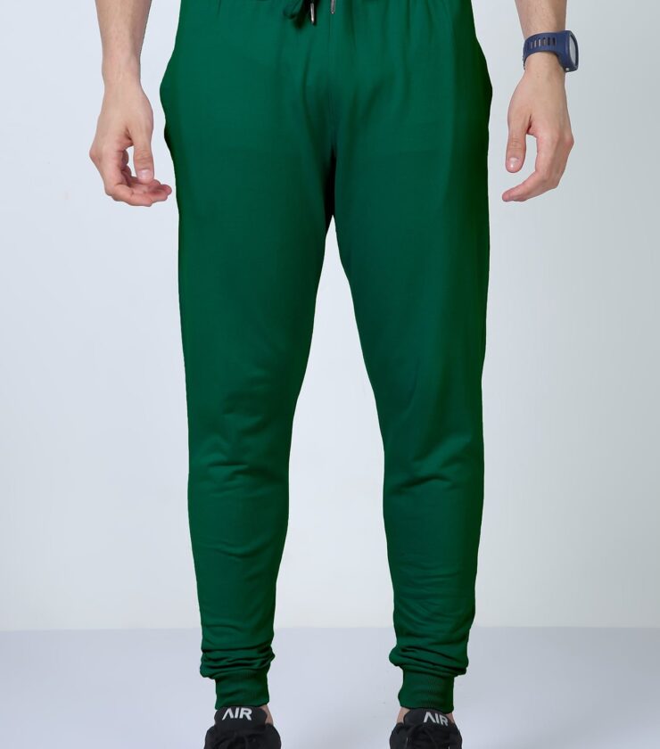 Men Joggers Bottle Green