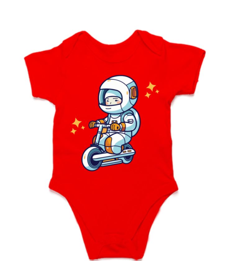 Retro Austronaut Red Kids Rompers