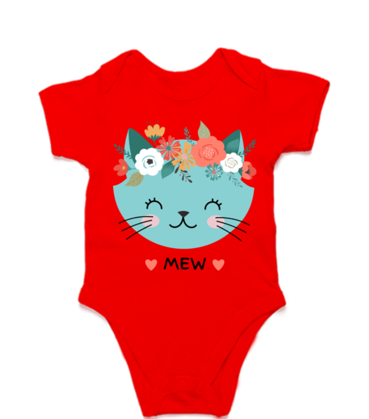 Mew Cutecat Red Kids Rompers