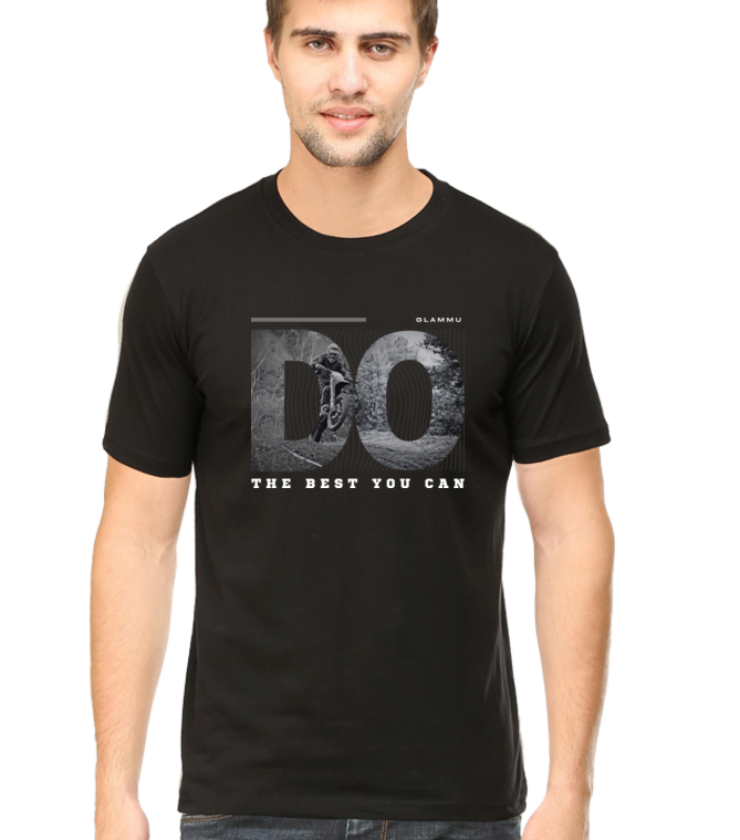 Do The Best Black Male Round Neck Half Sleeve Classic Tees