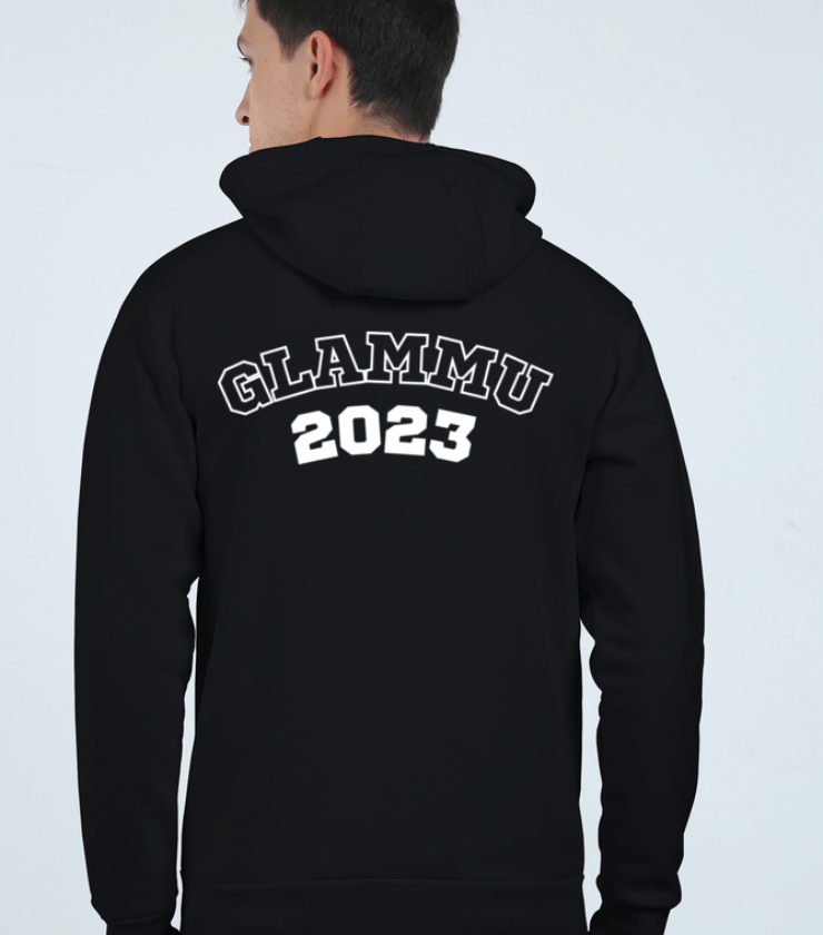 Glammu Black Unisex Heavyweight Zip Hoodies