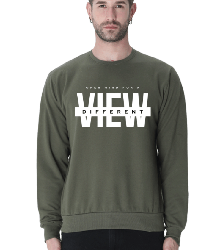 View Different Olive Green Unisex Sweatshirts