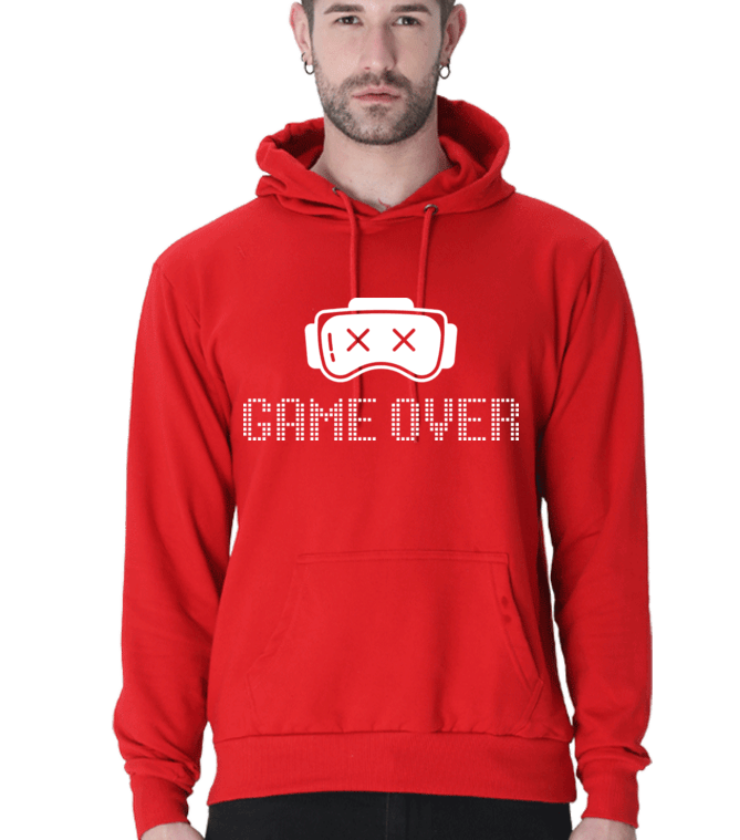 Game Over Red Unisex Hooded Sweatshirt