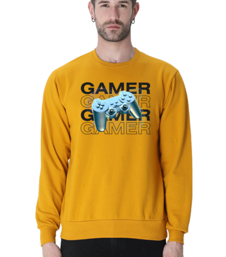 Gamer Mustard Yellow Unisex Sweatshirts