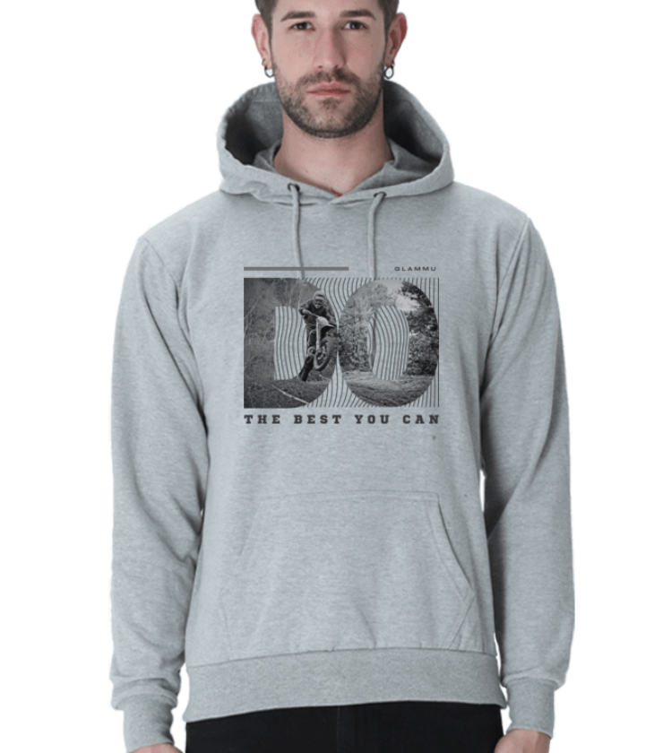 Do What You Can Grey Melange Unisex Hooded Sweatshirt