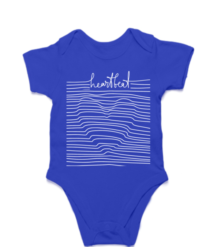 Heartbeat Royalblue Kids Rompers
