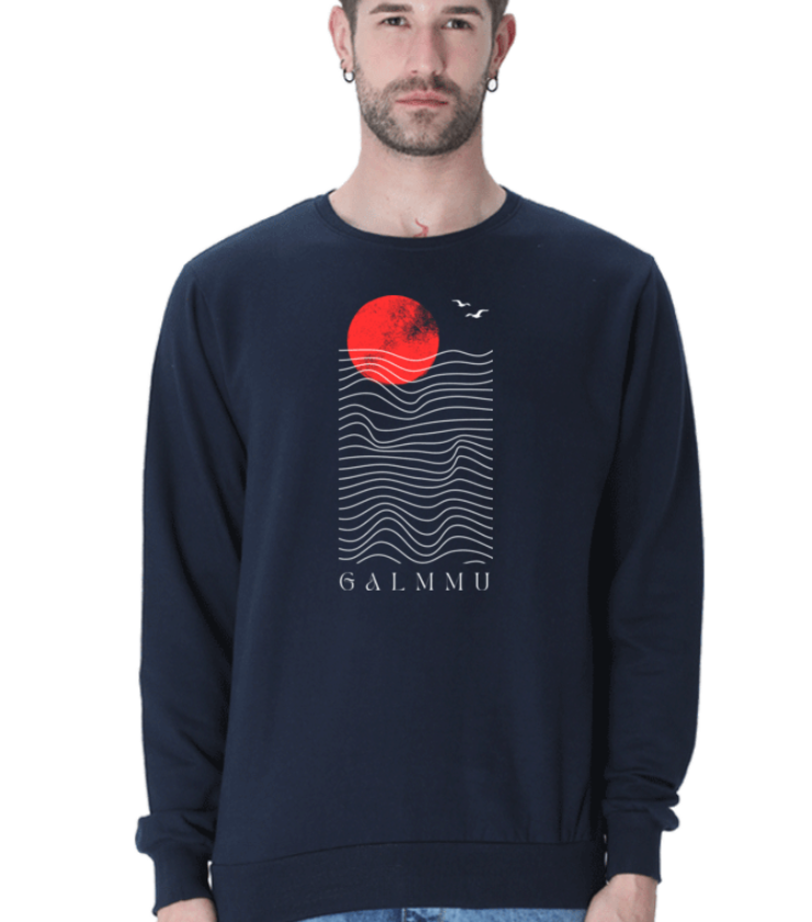 Glammu Sunset Navy Blue Unisex Sweatshirts