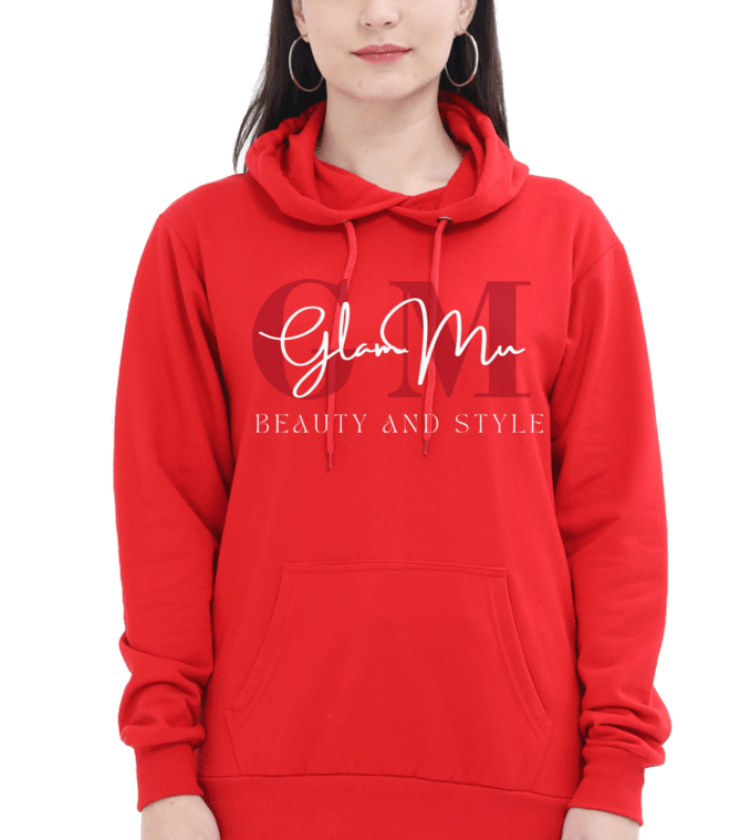GM Beauty Red Unisex Hooded Sweatshirt