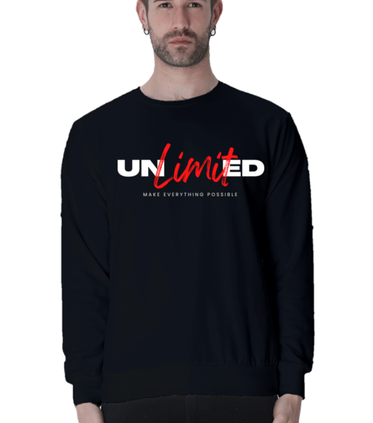 Unlimited Black Unisex Sweatshirts