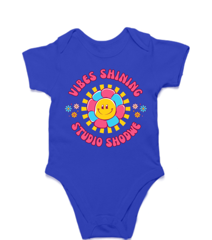 Vibes Shining Royalblue Kids Rompers