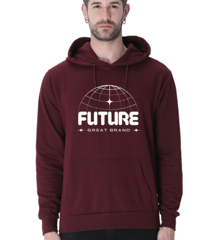 Future Great Brand Maroon Unisex Hooded Sweatshirt