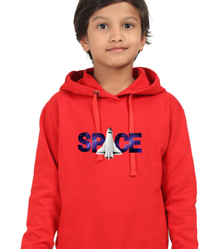 Space Red Kids Hooded Sweatshirt