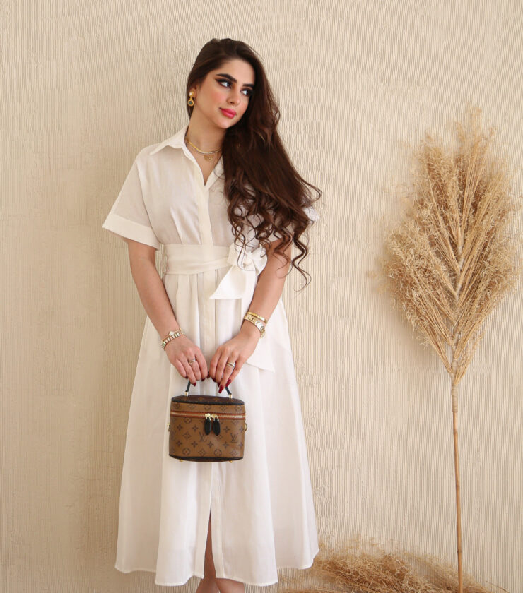 A1021 LINEN BLEND WESTERN MAXI DRESS WITH BELT