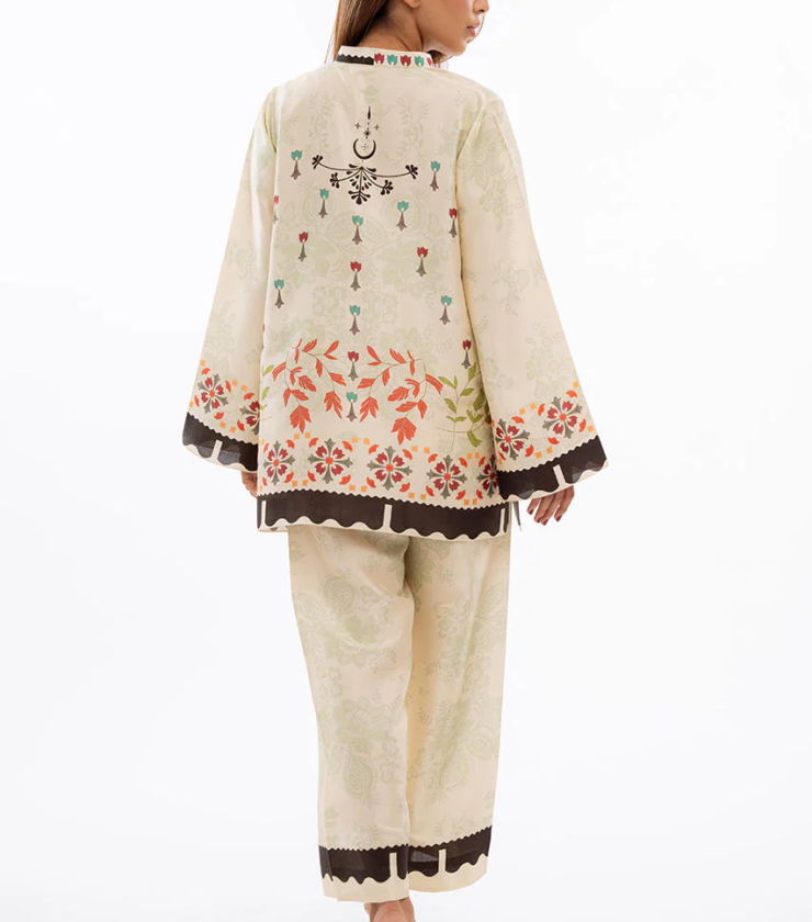 A1023 DIGITAL PRINTED KOREAN BSY VELVET CO-ORD SET